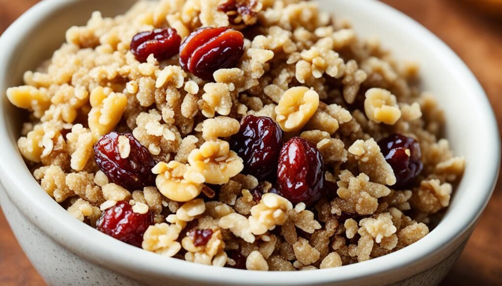 Earthy Quinoa Walnut Date Cereal
