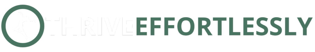 Thrive Effortlessly Health and Wellness - White & Green Logo